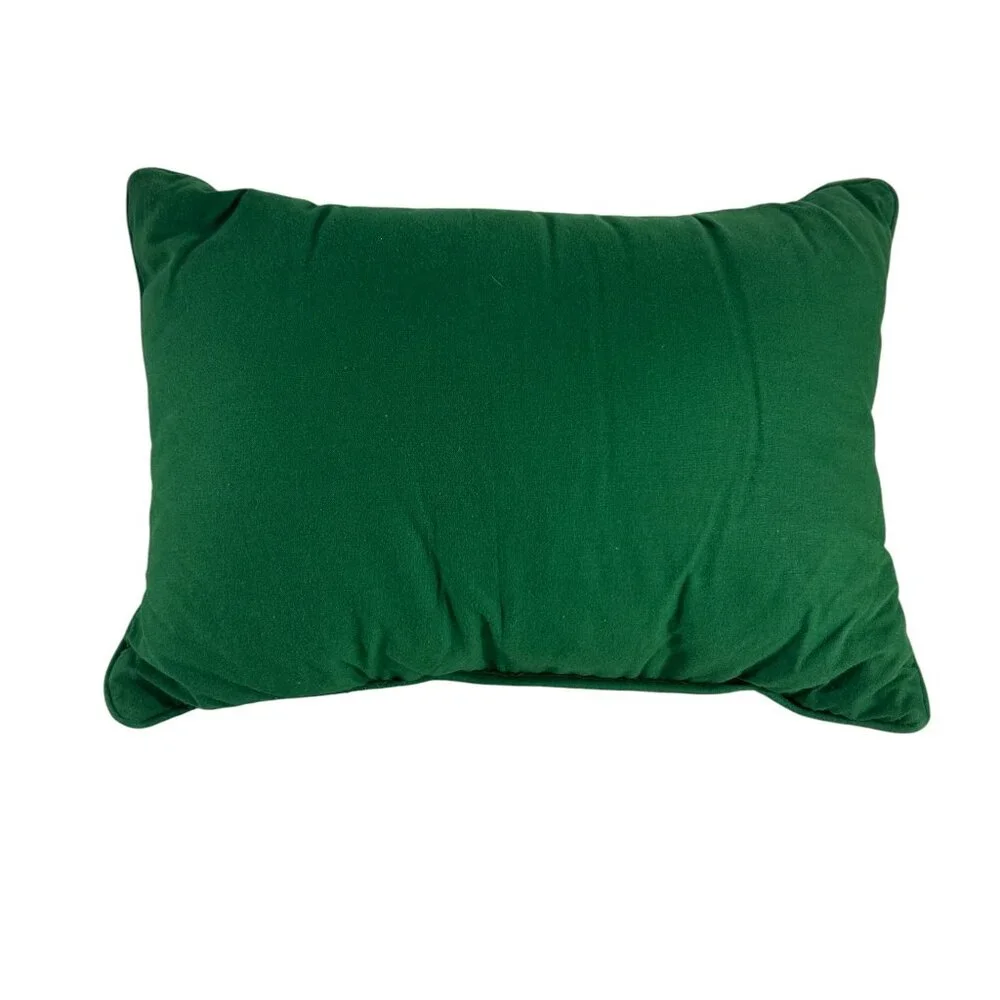Christmas Poinsettia Tapestry Style Throw Pillow Flower Holiday Red Green